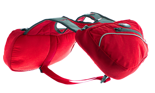Poids sacoches harnais confort trek rouge randonnée canicross