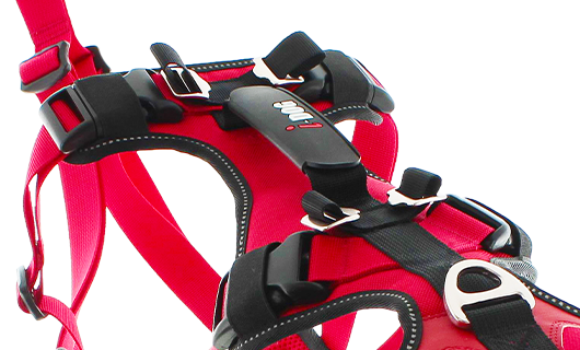 Poignée ergonomique harnais Confort Trek rouge randonnée canicross